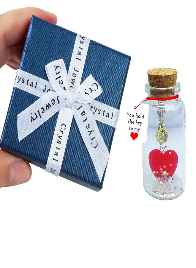 Shitailu Gift for Her Him, Anniversary Present for Wife Husband Mom Dad, Romantic Love Gifts for Boyfriend Girlfriend, Decor for Valentine, Long Distance Relationship, Christmas (Red heart and key) - Image 1